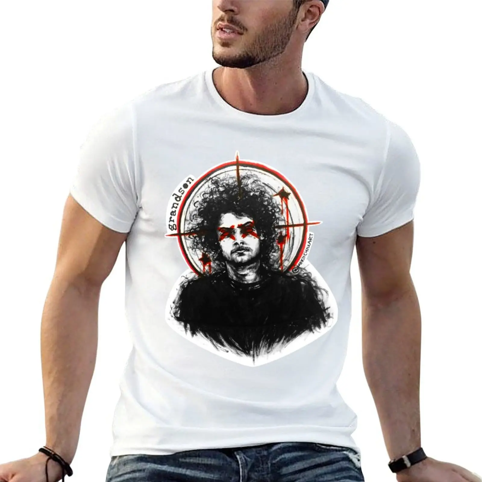 91 - grandson T-Shirt Luxury man valentines clothes Men's clothing