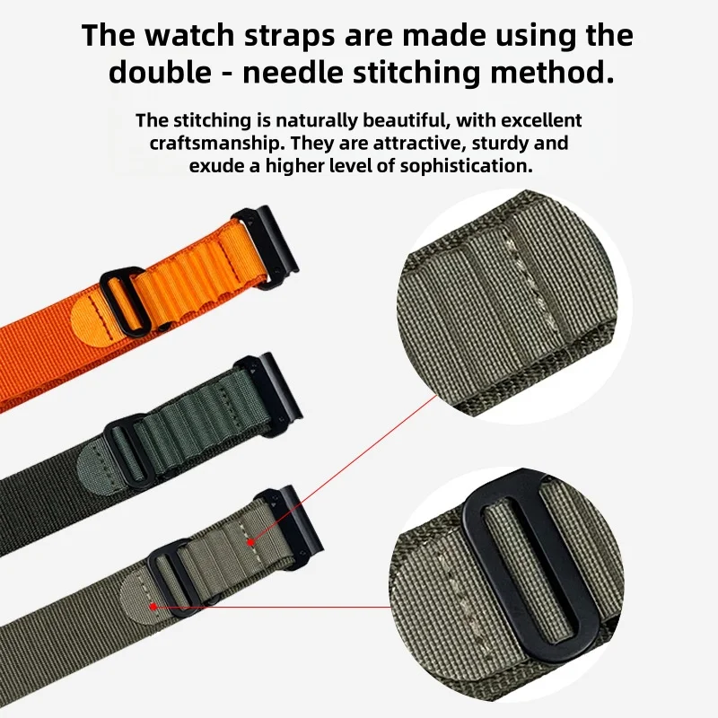 جبال الألب النايلون حلقة حزام (استيك) ساعة 20 مللي متر 22 مللي متر 26 مللي متر Fenix 5 غريزة 2X Fenix 3 حزام ساعة اليد 8/5X/6X/7X برو تاي تايشي معصمه