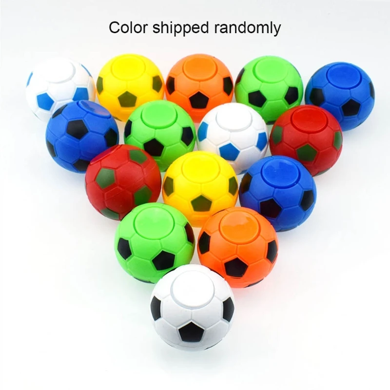 Fingertip Football Fidget Spinner Interactive Toy Ball Stimulation Sensory Anti-Anxiety Orbiting Ring Adults Kids Gift