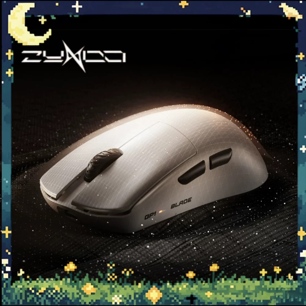 ZYNOO GP1 Mouse Dual‑Mode Wireless PAW3955-Storm 47g Lightweight Long Battery Optical Micro‑Switch 8K Polling Rate Gaming Mouse