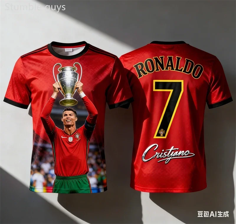 Quick Dry Men's Sportswear T-shirt Breathable Outdoor Summer Football Fan Tee Kids Boys Clothes