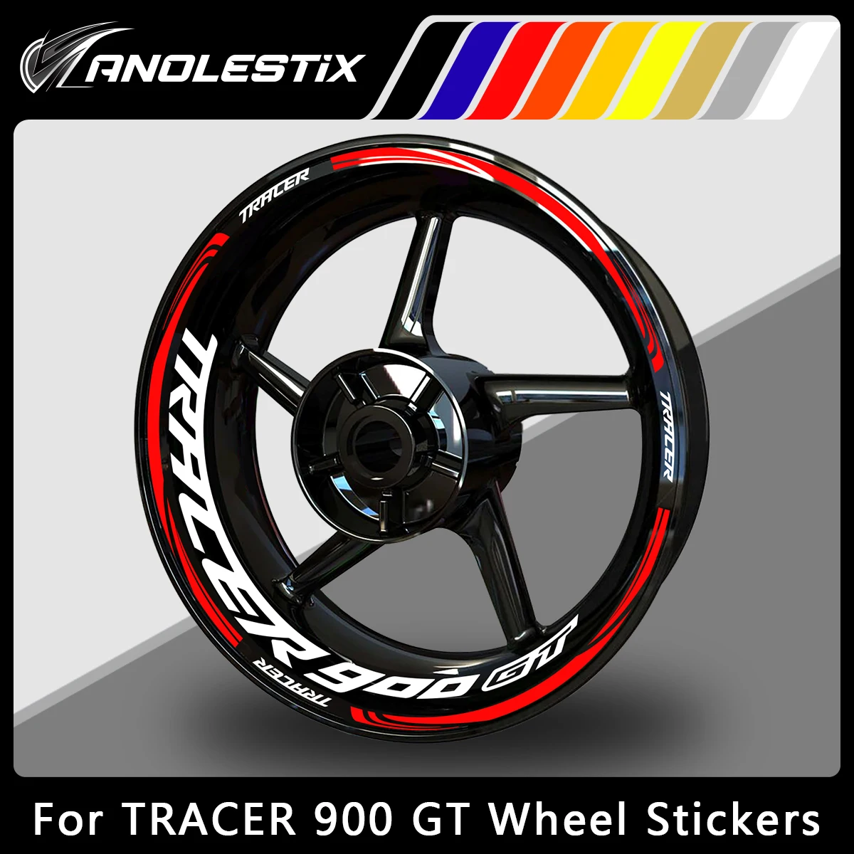 

AnoleStix Reflective Motorcycle Wheel Sticker Hub Decal Rim Stripe Tape For YAMAHA TRACER900GT