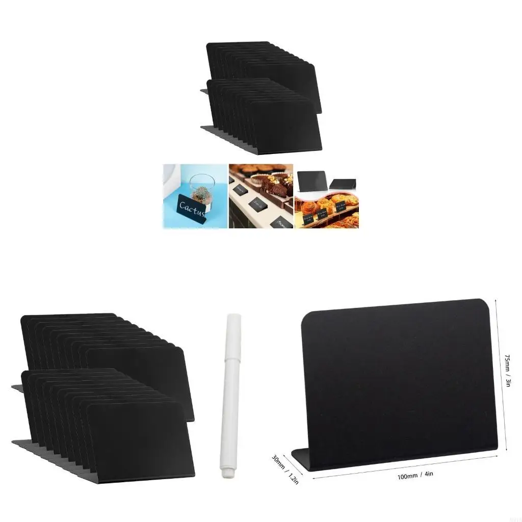 M5TB Mini Labels Arasable Message Mini Chalkboard Sign for Food Cardboard REWRYBLITY