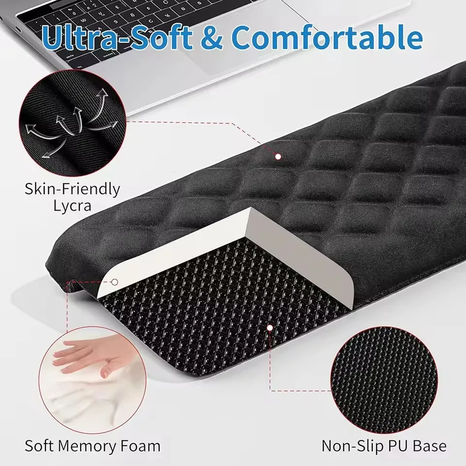 L‑Shaped Desk Elbow Pad 2 Pack Memory Foam Support with Non‑Slip Base Ergonomic Desk Edge Cushion for Wrist Arm for Office Home