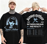Summer James Arthur Bitter and Sweet Love Double-sided Print T-shirt Gothic Hip Hop 2000 Casual Men's Short-sleeved Cotton Top