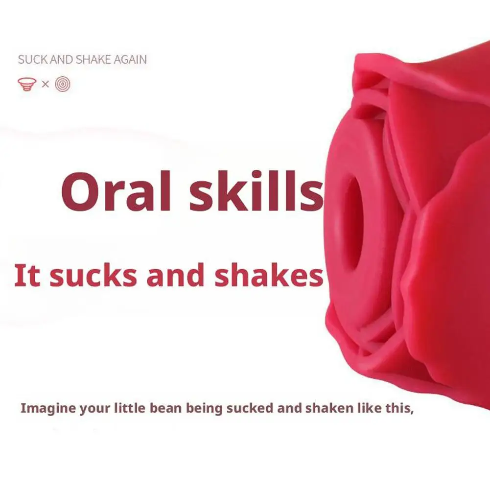 Powerful Sucking Rose Vibrator Toy for Women Vacuum Stimulator Oral Nipple Clit Sucker Female Sex Toys Goods for Female Adults