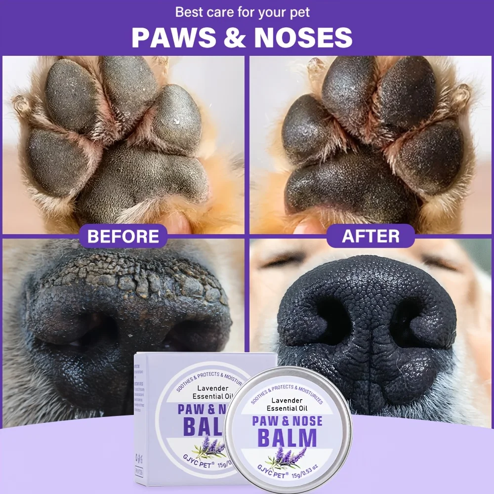 

Pet Care, Lavender Scent Dog Paws Nose Cream - Enhancing Cleanliness, Freshening Breath, Softening Elbows for Pet Dog Grooming