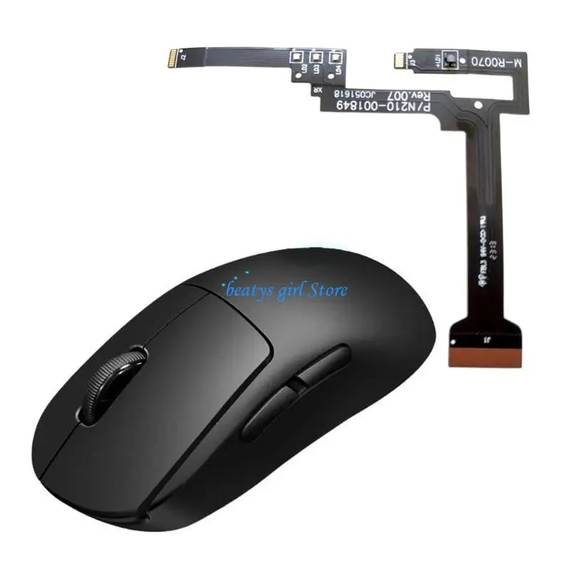 C7AB Wireless Mouse Mainboard Ribbon Cable, PVC Replacement Board with Gold End Areas for Internal Repair and DIY Maintenance