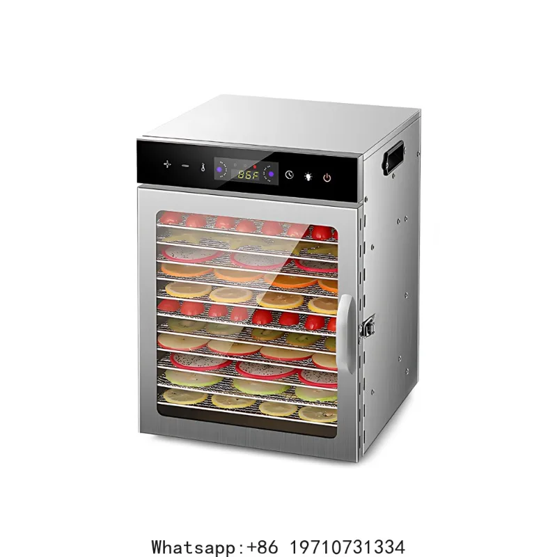 Dehydrators for Food and Jerky with 24H Timer and Light, 12 Drying Racks 800W 30-90℃ Vegetable Fruit Dehydrator EU Plug