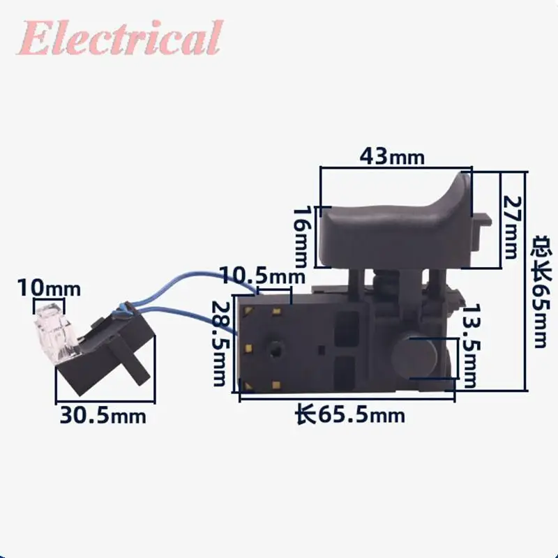1pc Used For Makita HR2470 Trigger Switch Electric Drill Hammer Speed Control Switch AC250V/6A