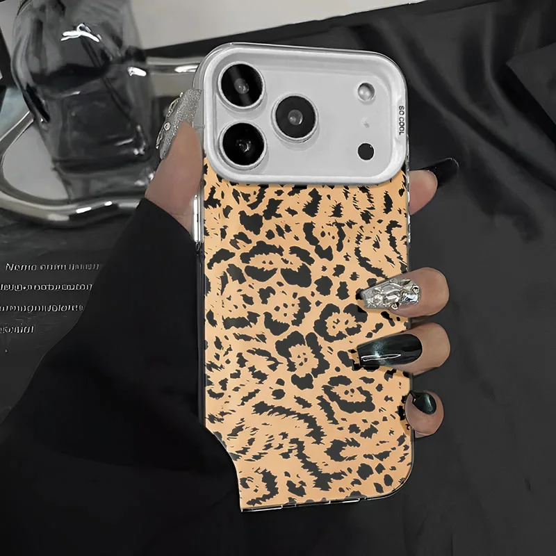 

Full-screen Leopard Print Vitality Phone Case For iPhone 16 Pro Max 15 14 13 7 8 Plus 12 17 Pro Max Matte Back Cases Cover Funda