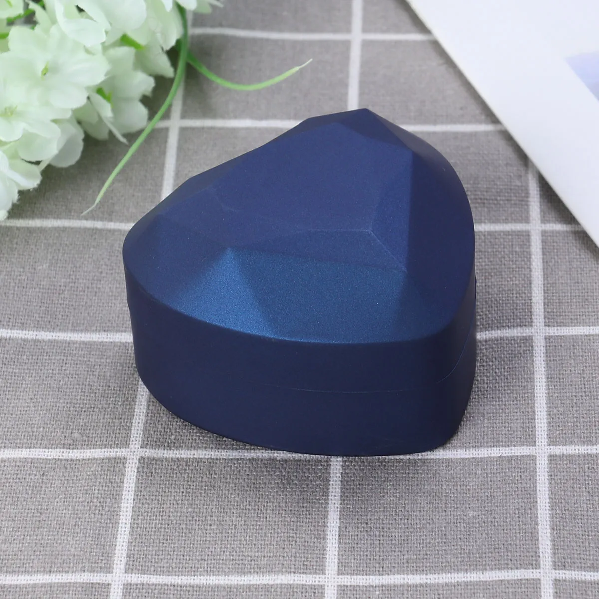 

Led Lighted Heart Shape Ring Box Sturdy Jewelry Storage With Wear-Resistant Interior For Wedding Valentine'S Day (Blue)