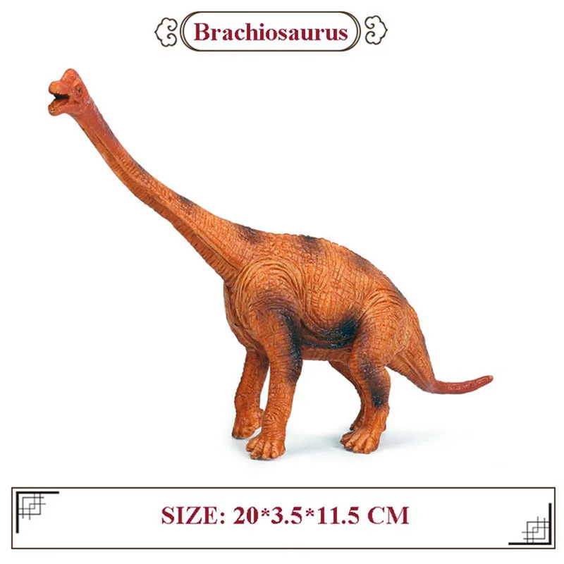 Jurassic Dinosaurs Tyrannosaurus Rex Triceratops Brachiopterosaur Pterosaur Spinosaurus Model Action Figures Collection Kids Toy