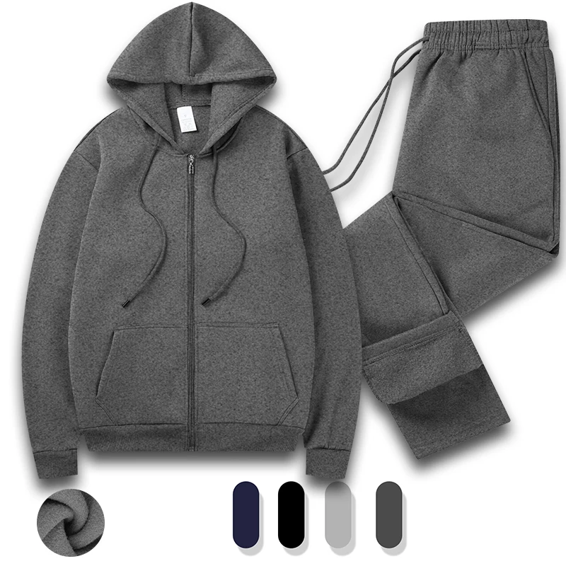 Men\'s Tracksuits Sweatsuits Athletic 2 Piece Sets Hoodie Jogging Track Sweat Suits Full Zip Warm Up Outfits