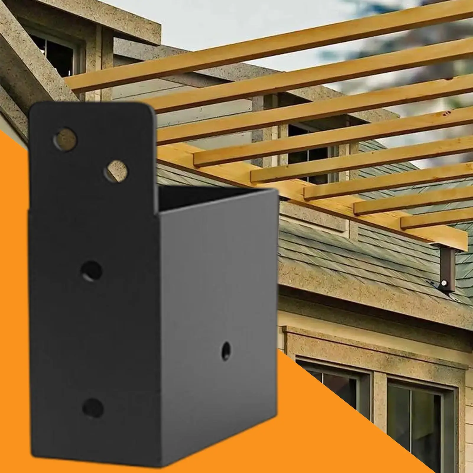 Brackets for Wood Posts Heavy Duty 4 Pieces Post Brackets Garden Furniture Support Structures for Greenhouse Sunroom Building