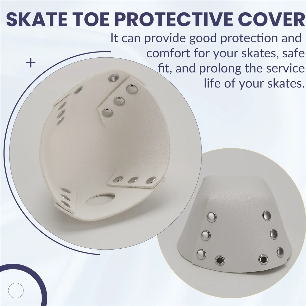 AC22 1 زوج زلاجات دوارة غطاء أصبع القدم الحرس حماة مع ثقوب بولي PU غطاء إصبع القدم الحرس حماة للإزالة تو يتوقف