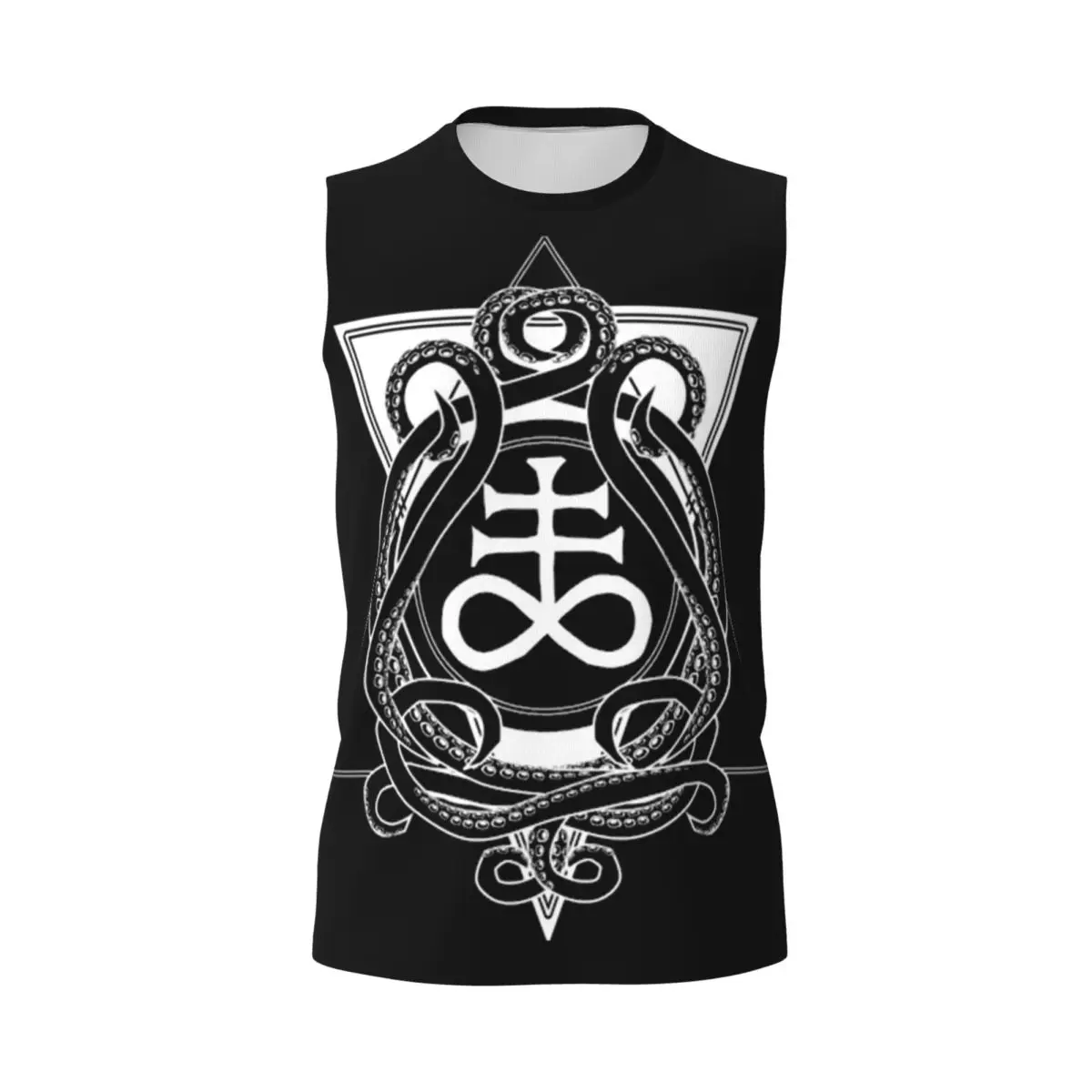 Satanic Cross Leviathan's Cross And Tentacles Men Printed Sleeveless T-shirt Casual Hip Hop Street Style Beach Holiday Tank Tops