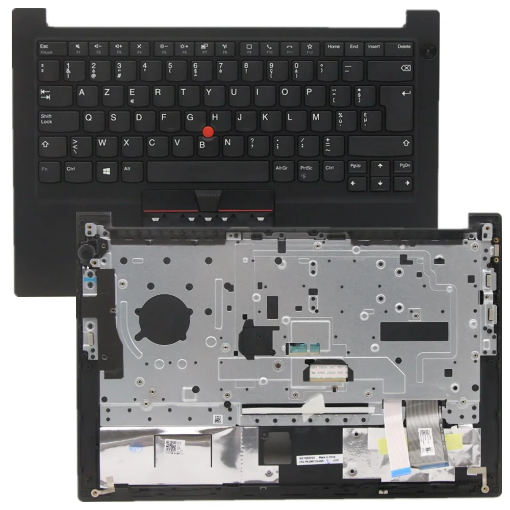 

5M10Z27264 New For Lenovo ThinkPad E14 Gen 2 Palmrest w/Keyboard Assembly AZERTY Belgian Layout Black