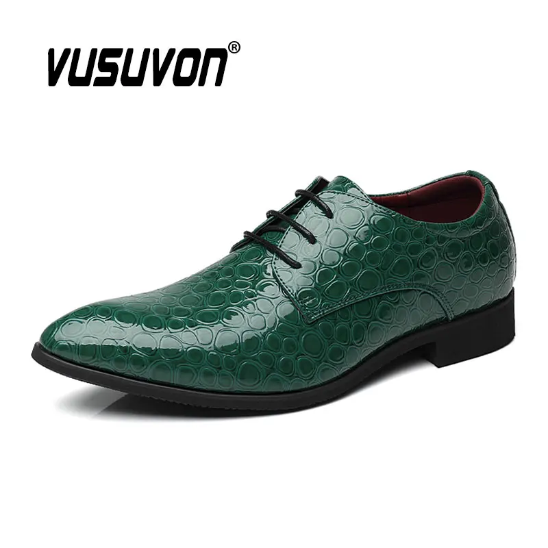 Fashion Men Derby Shoes Comfortable Dress Classic Wedding Patent Leather Causal Business Footwear For Party Big Size 38-48