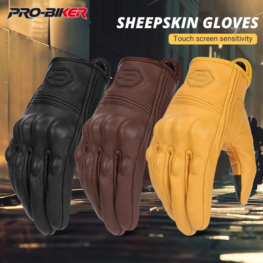 

Новинка 2024, мотоциклетные перчатки, кожаные дышащие мотоциклетные перчатки с полным пальцем, велосипедные перчатки, перчатки для мотокросса с сенсорным экраном