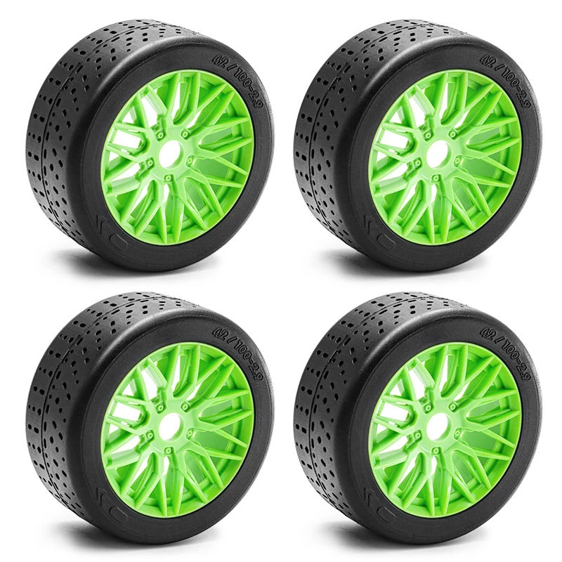 4pcs 100x42mm 42/100 Tire Tyre 17mm Wheel Hex for Arrma 1/7 Infraction Felony Limitless RC Car Upgrade Parts Accessories