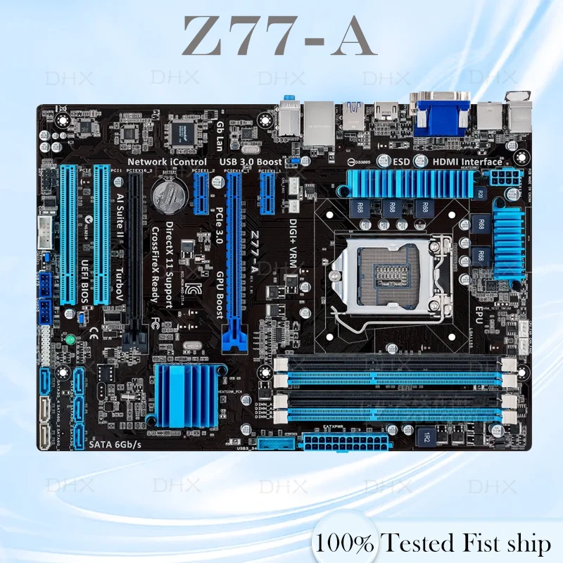 For ASUS Z77-A Motherboard Intel Z77 Socket LGA 1155 DDR3 32G ATX Mainboard 100% Tested Fully Work be shipp quickly