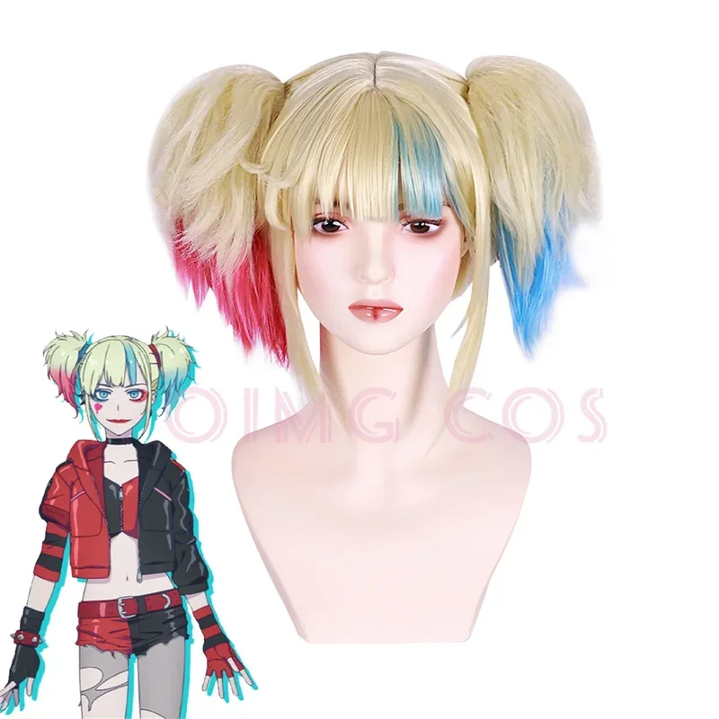 Harley Quinn Cosplay Wig Suicide Squad Anime Halloween Costumes for Women Game