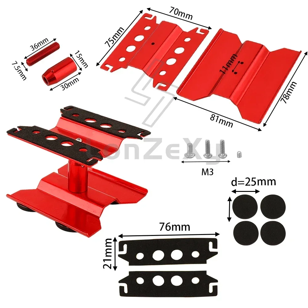 Aluminum Alloy RC Car Repair Stand Workstation RC Work Stand for SCX24 TRX4M FCX24 1/16 1/18 1/24 Scale RC Truck Crawler Buggy