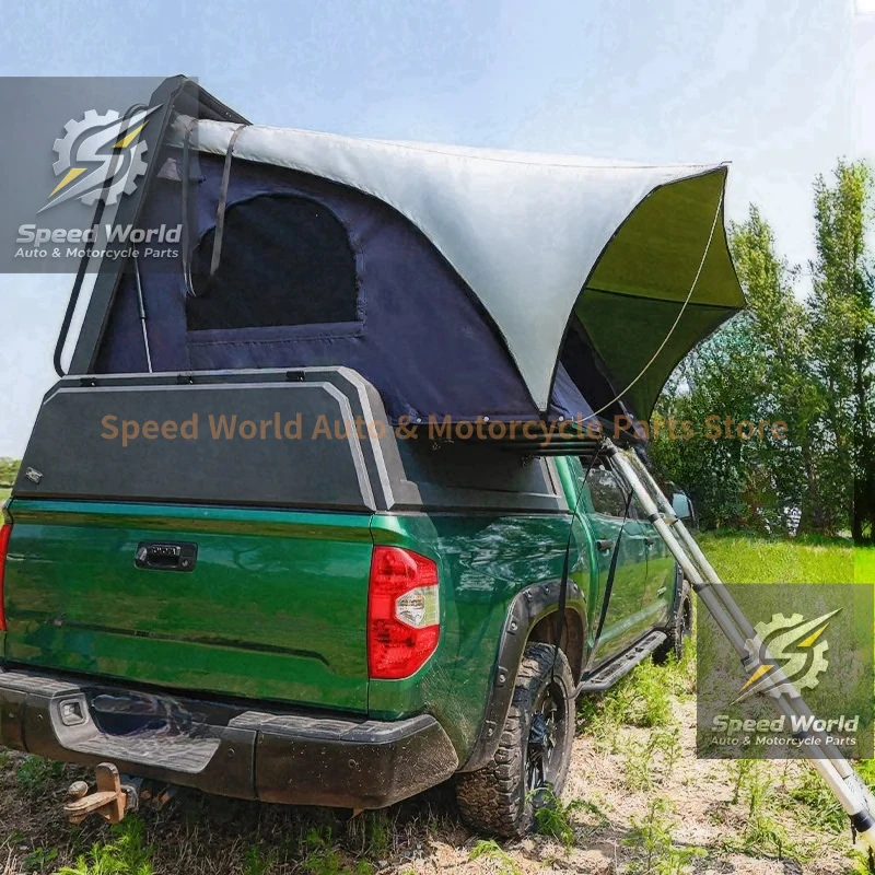 Speed WorldCustom Auto Waterproof Aluminum Hard Canopy Rooftop 4X4 Fit For Ranger F 150 Truck Roof Tent