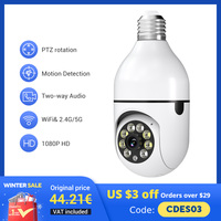 Ease Life APP-Light Bulb Security Cameras Indoor Outdoor Wireless WiFi Camera 5GHz, 360 Degree, E27 Light Socket Screw In Securi