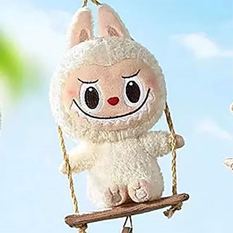 

POP MART Labubu Wood Workshop Series Swing Blind Box, Pendant Keychain, Mystery Collectible Toy Figure Ornament