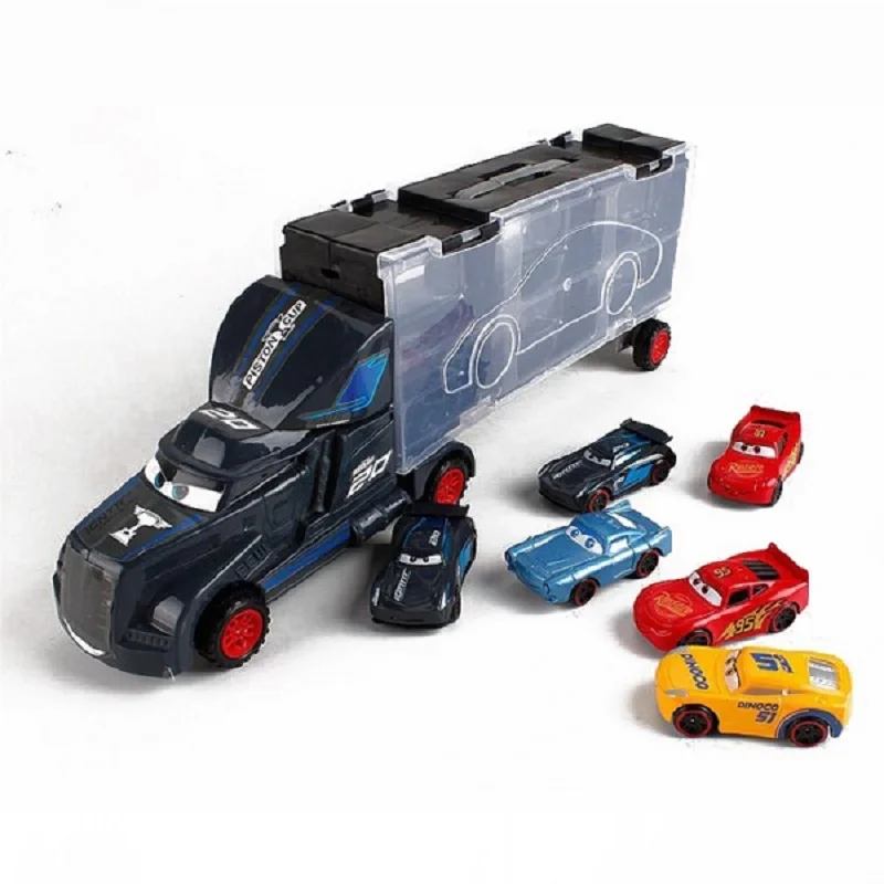 Auto Disney Pixar Cars 3 Toys Lightning McQueen Jackson Storm Mack Uncle Truck 1:55 Diecast Model Car Toy regalo di compleanno per bambini