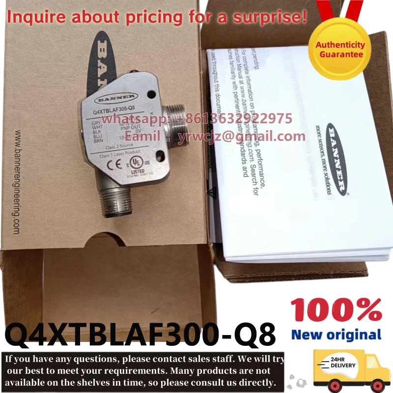Banner Q4XTBLAF300-Q8 Laser Distance Sensor 100% Brand New Genuine In Stock