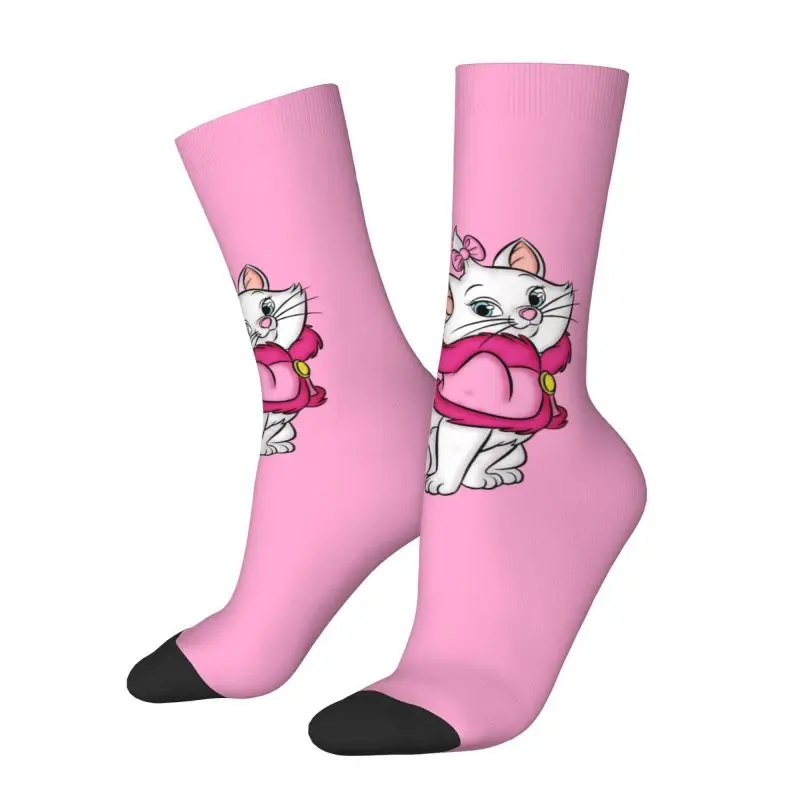 

Носки Funny The Aristocats на заказ, женские и мужские теплые футбольные спортивные носки с 3D принтом кота манга