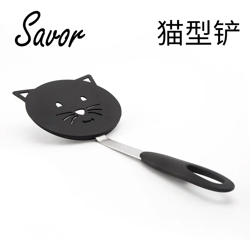 Hot Sale Nylon Cat Frying Spatula Non Stick Omelette Shovel Fried Fish Turner Pancake Flipper Cooking Tools Kitchen Gadget Set