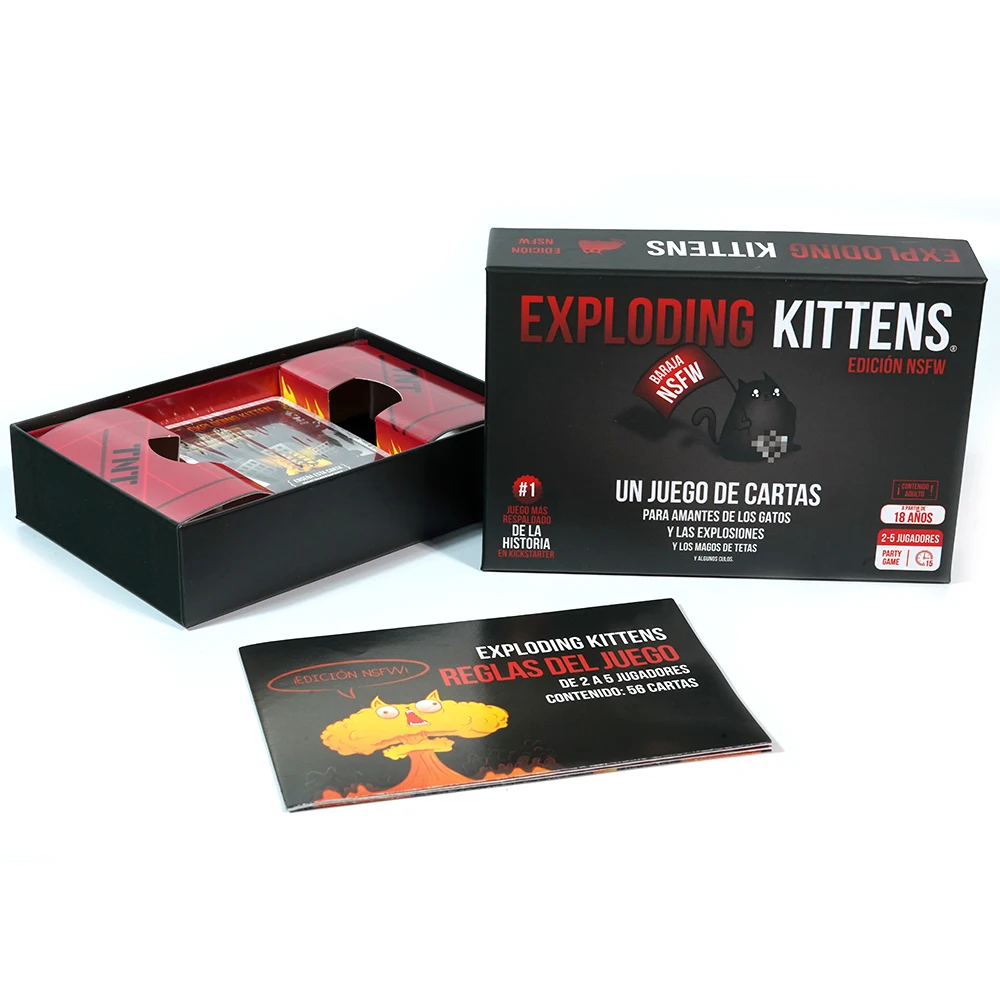 Exploding Kittens NSFW Juego de Cartas para los Amantes de los Gatos y las Explosiones Español