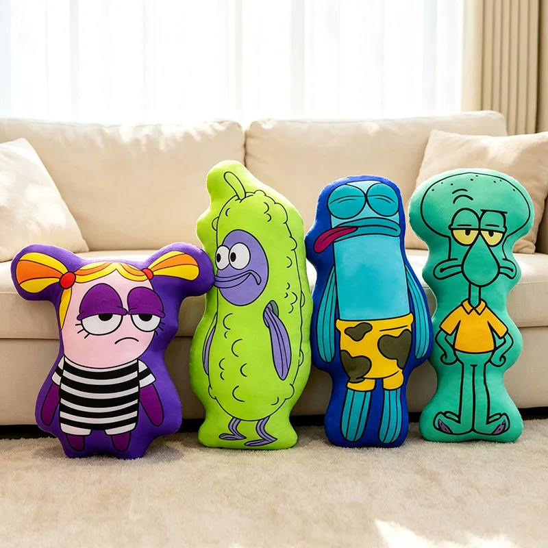 50cm SpongeBob SquarePants Pillow Plush Toys Squidward Tentacles Huge Cute Doll Ugly Fish Residents Bikini Bottom Kid Xmas Gift
