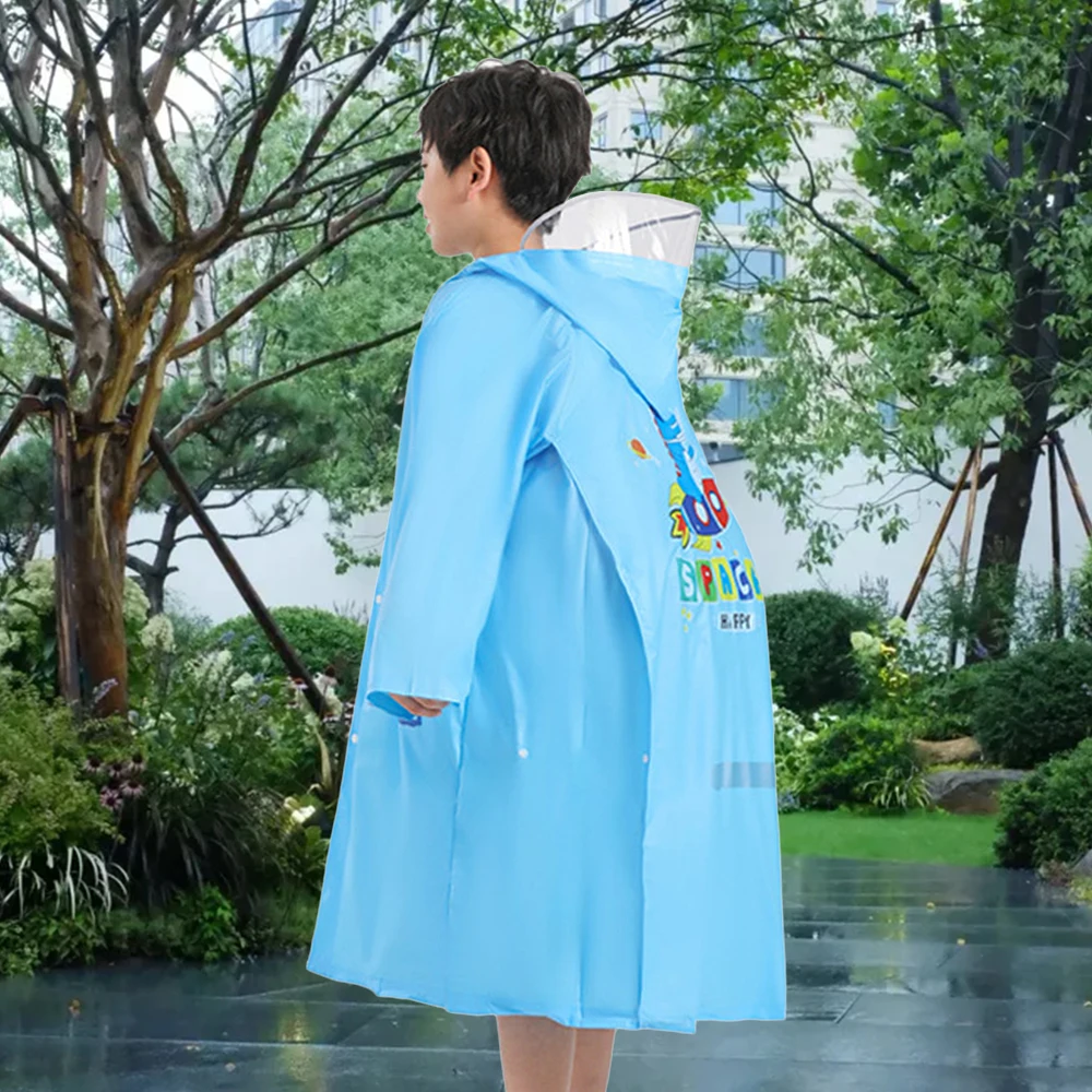 Creative Cartoon Kids Raincoat Long Style Full Body Thickened One-Piece Raincoat Waterproof Durable Rain Coat Outdoor