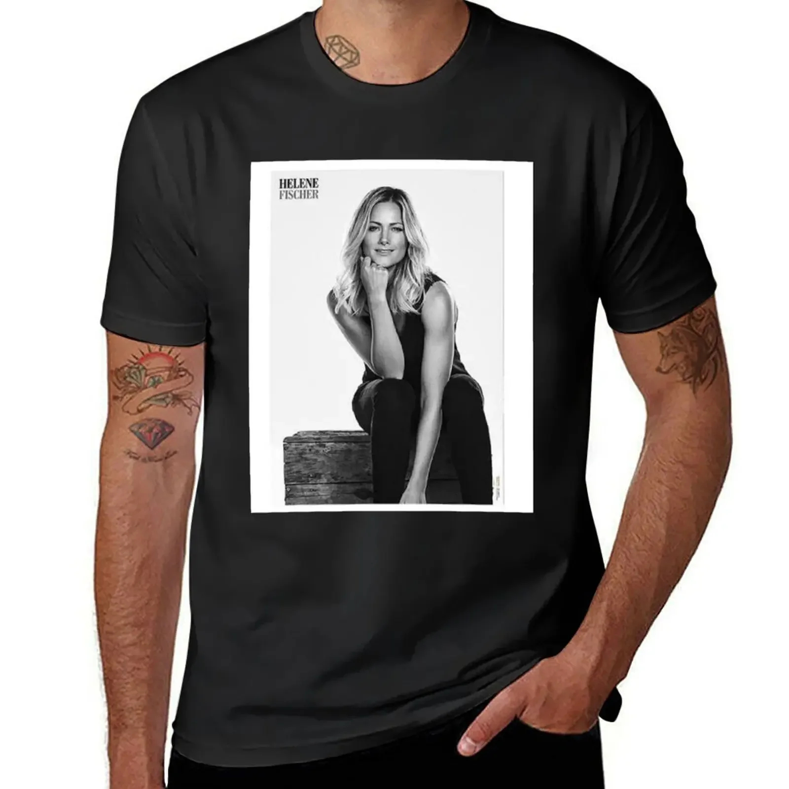 Helene fischer T-Shirt quick-drying plus size tops for a boy anime figures plain black t shirts men