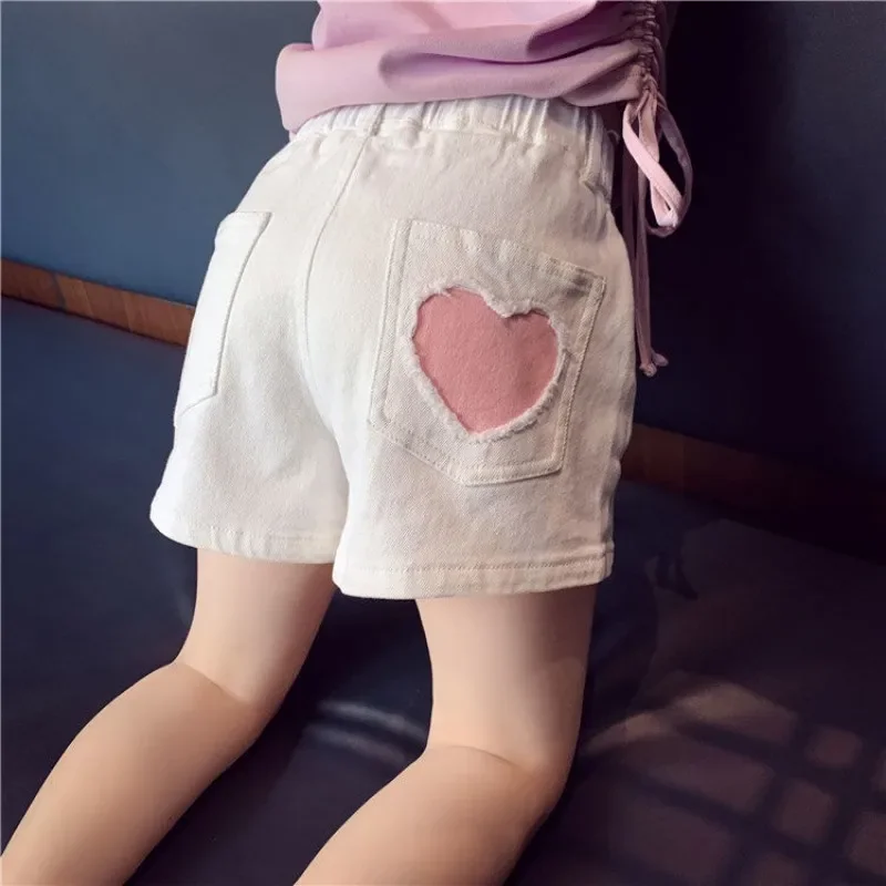

Детская корейская верхняя одежда Love Jeans Шорты Модные шорты для девочек Шорты для девочек Летние новые модные шорты