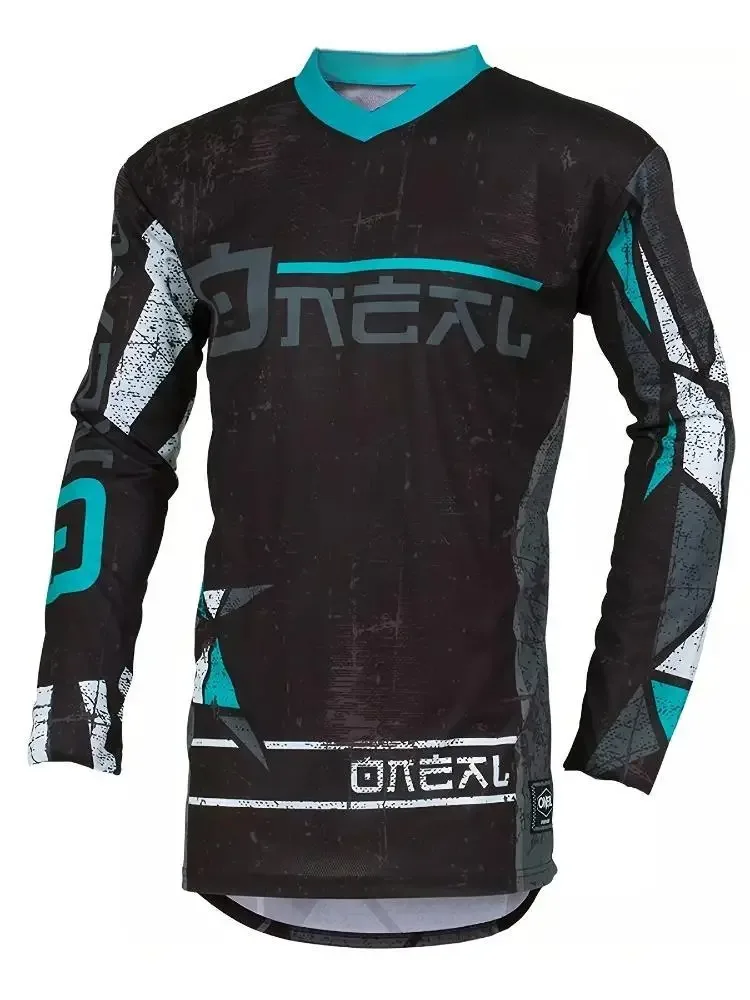 Herren-Radtrikot für Mountainbike und Motocross, Langarm-T-Shirt für Outdoor-Sport, Atmungsaktives Schnelltrocknendes Fahrradtrikot – Detail 5