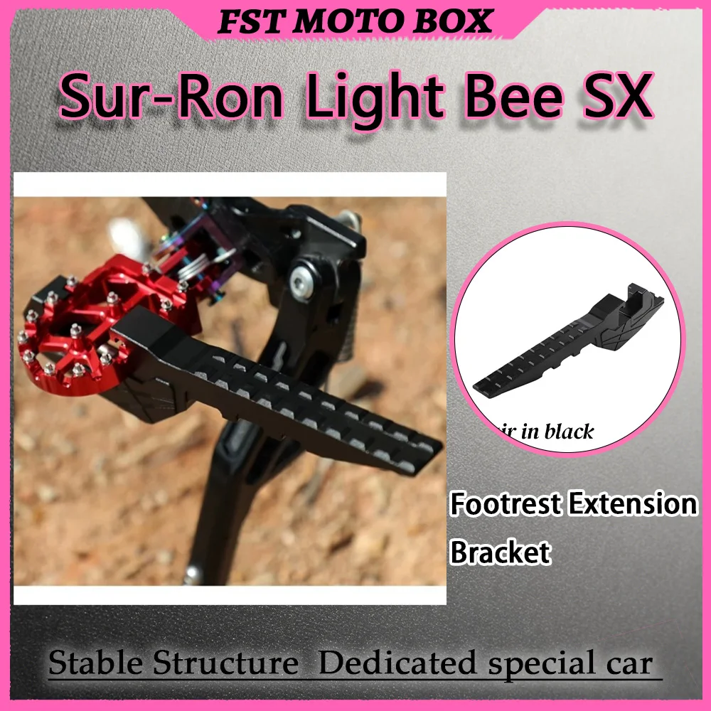 FOR Sur-Long Light Bee SX Off-Road Modified Rear Footrest Aluminum Alloy Extension Bracket Outdoor Riding Accessories