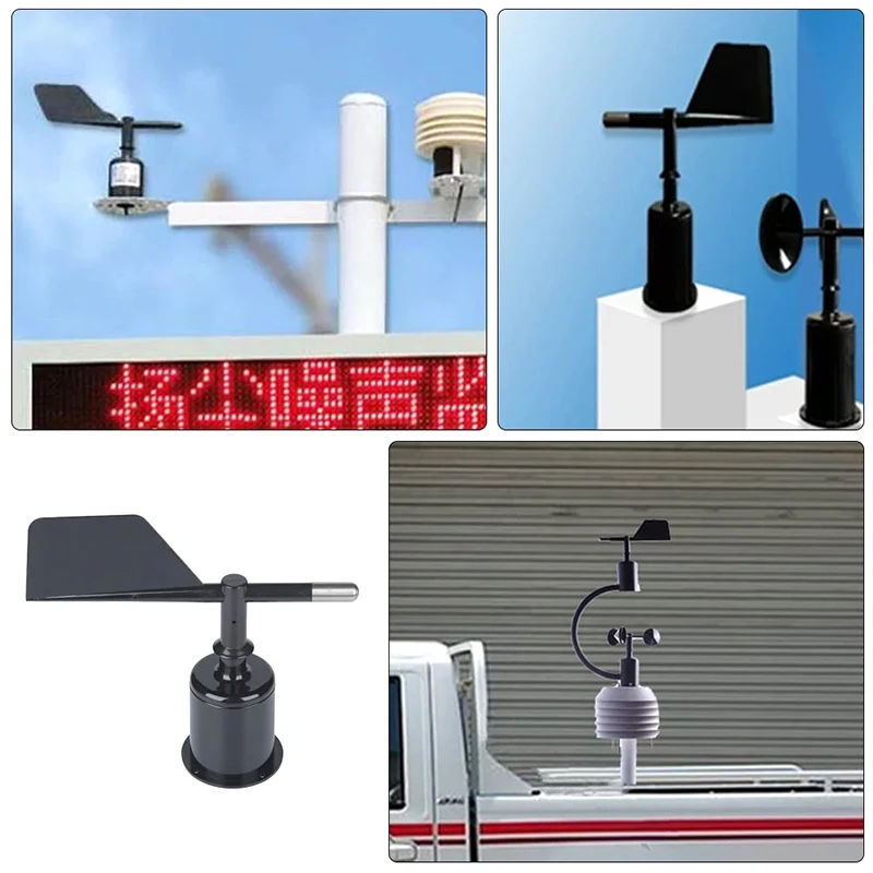 Plastic Stable Safe Replaceable Wind Direction Indicator Part Wind Anemometer Shell Shell For Replace Wind Sensory Home Outdoor