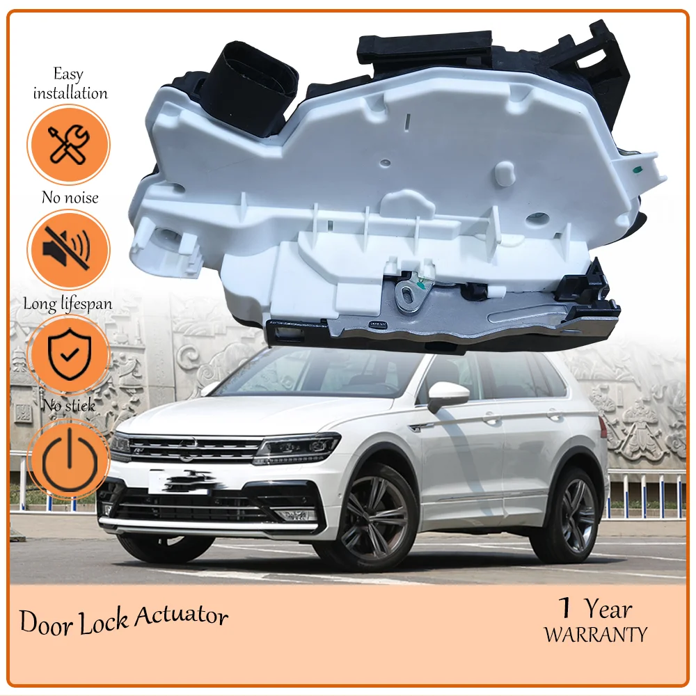 Anti-rust Treated Single Motor Front Right Door Lock Actuator, Suited to RHD Tiguan, Stable Right Hand Drive Latch oem 5N2837016
