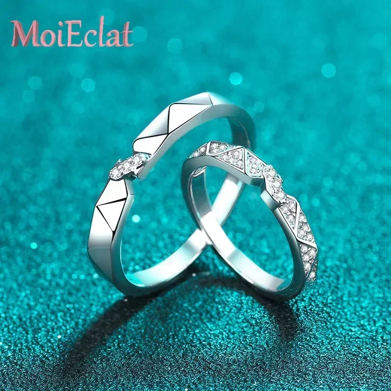 

Luxury Leaf-shaped 4.8/19.6 Points Moissanite Ring for Women Men, Platinum Pt950 Lover Couple Rings Fine Jewelry Birthday Gifts