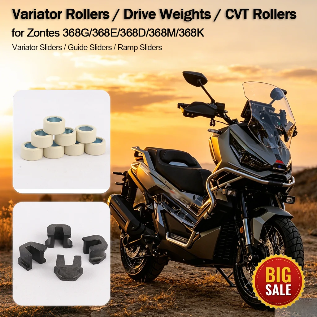 

Variator Rollers & Variator Sliders for Zontes 368G 368E 368D 368M 368K 350D 350E 350K Scooter CVT Drive Weights Replacement Par