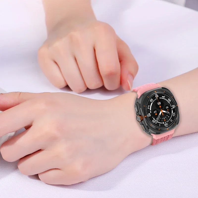 Per Samsung Galaxy Watch Ultra cinturino 47mm accessori cinturino in nylon intrecciato magnetico Correa per Galaxy Watch 7 Ultra Band