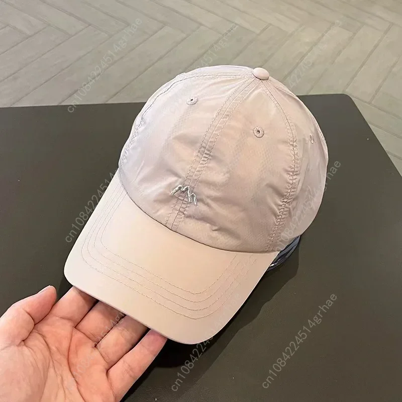 أزياء التطريز سريعة الجافة قبعة بيسبول للرجال النساء الصيف الرياضة في الهواء الطلق جولف أقنعة قبعة الشمس بلون Snapback قبعة خفيفة