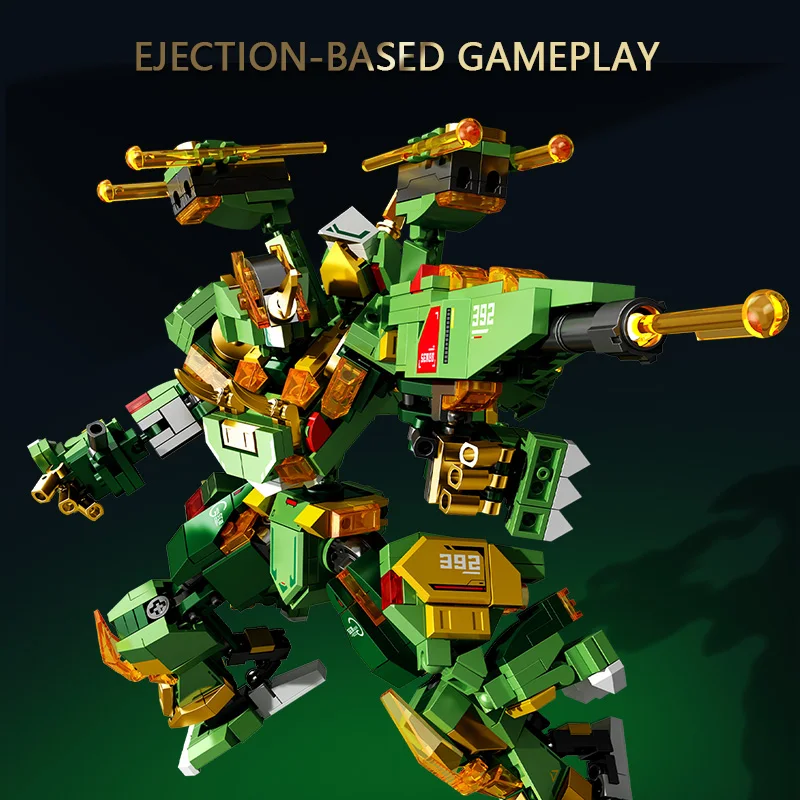 سيمبو بلوك ديناصور التحول ميكا اللبنات روبوت نموذج الجمعية الطوب الديكور الاطفال لعب الأولاد هدايا عيد الميلاد