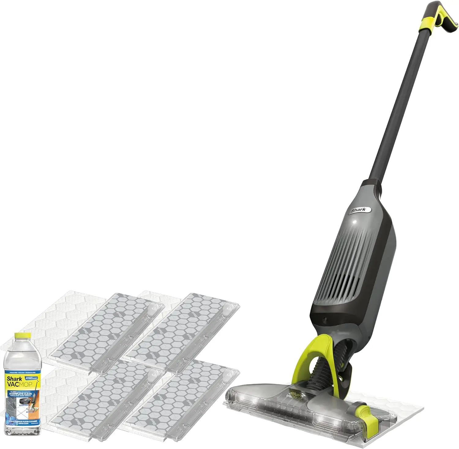 

Cordless Hard Floor Cleaner with Vacuum and Spray Mop, Powerful Suction, Lightweight, LED Lights, Includes Pads and Solution